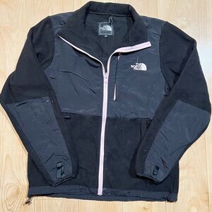 The North Face Black Jacket with Pink Zipper